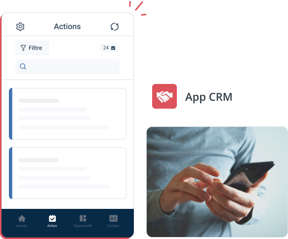 Application mobile CRM dans Open-Prod