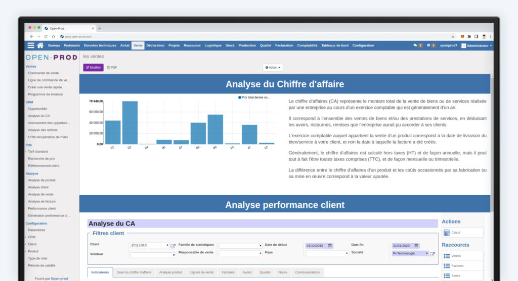 Interface ERP Open-Prod de communication