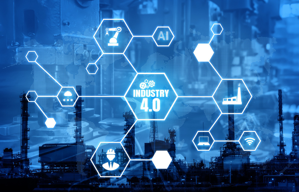 Illustration du concept de chemin capacitaire dans l’Industrie 4.0 avec un ERP optimisé pour la gestion de production