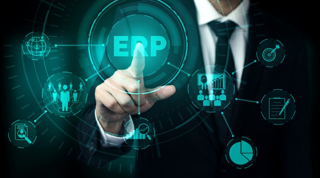 Interface ERP illustrant la planification des ressources et la gestion de projet industrielle via GPAO