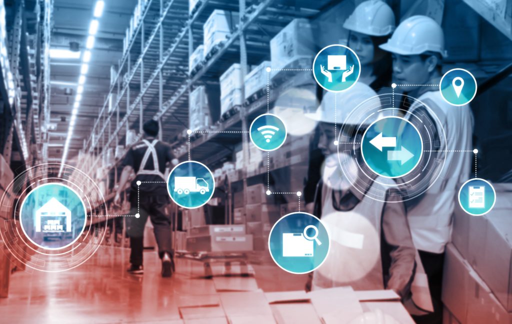Système Kardex automatisé connecté à un ERP moderne pour la gestion de production 4.0