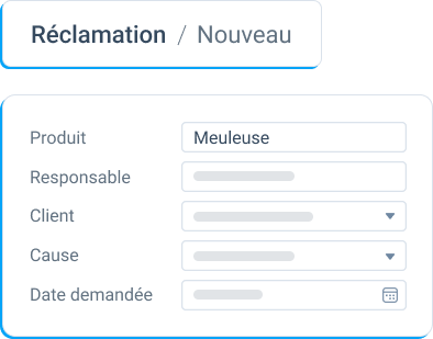 Capture d'écran sur la SAV intégrée par le logiciel d'Open-Prod